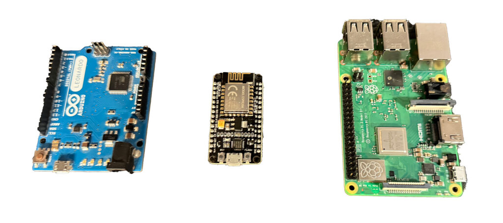 Arduino Leonardo, ESP8266, Raspberry Pi 3